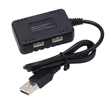 Keenso Cargador de Equilibrio de Batería LiPo 2 en 1 de 7,4 V, Cargador USB de Plástico con Luz Indicadora para Coches y Barcos Wltoys RC
