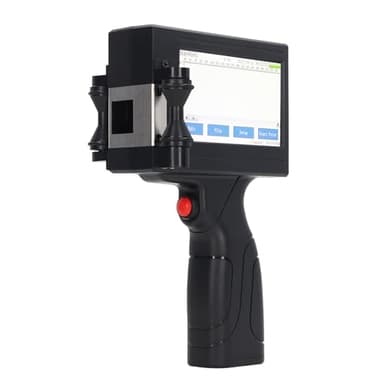 Denash Impresora de Inyección de Tinta Portátil, Pistola de Impresora de Inyección de Tinta Portátil SC18 de 12,7 Mm con Pantalla Táctil LED de 4,3 Pulgadas, Máquina de Codificación de Portable