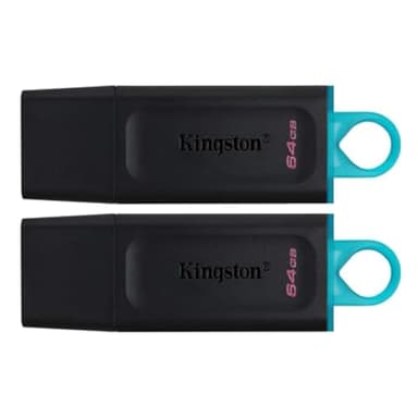 Kingston DataTraveler Exodia DTX/64GB-2P Flash Drive USB 3.2 Gen 1 - con capuchón Protector y Llavero en múltiples Colores