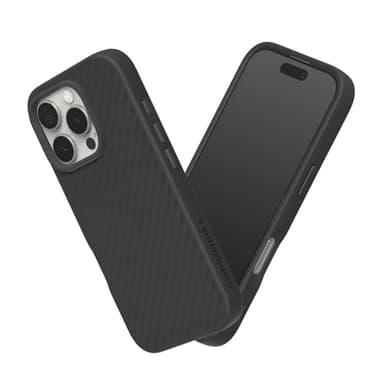 Funda RHINOSHIELD SolidSuit Compatible con [iPhone 16 Pro Max] Funda Protectora de Diseño Delgado Absorbente de Impactos con Acabado Mate Premium, Diseño de Recorte para Cámara -Fibra de Carbono/Negro
