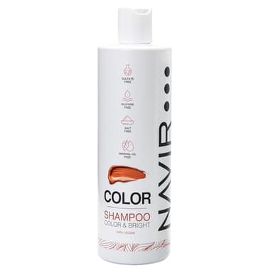NAVIR Profesional | Champú protector de color para pelo teñido - Nutrición con raíz de rábano y germen de trigo - Brillo y protección del color | Sin sulfatos, parabenos, siliconas ni sales - 400 ml