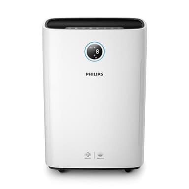 Philips Serie 2000i Humidificador y Purificador de Aire 2 en 1 - Control por Aplicación, Elimina Gérmenes, Polvo y Alérgenos en Estancias 65m², 4 Velocidades, Modo Sueño (AC2729/10)