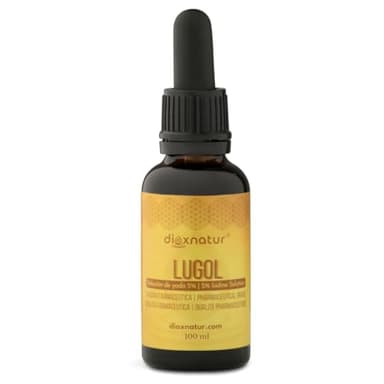 DIOXNATUR® Solución de Lugol 5% Calidad Farmacéutica 100ml | Gotas de Yodo Líquido y Yoduro de Potasio con Pipeta Dosificadora Precisa