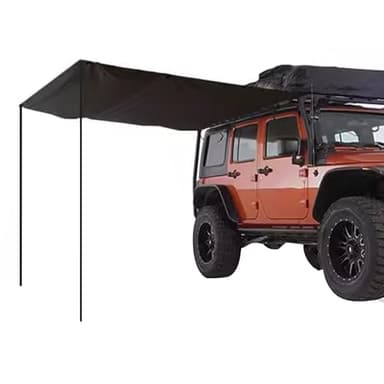Tienda de campaña portátil para el techo del coche para camping, montañismo y pesca, toldo al aire libre para vehículos (negro, grande)