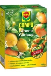 Caja de 0.75 kilos de abono granulado especial para toda clase de cítricos COMPO.