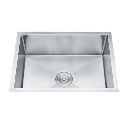 Inguz - Erik, Fregadero Cocina Medidas: 50 x 40 CM, Bajo Encimera o Sobre Encimera con Filtro de Drenaje, Incluye valvula click clack en laton. (Acero Inoxidable)
