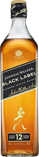 Johnnie Walker Black label, Whisky escocés blended 12 años, 700 ml