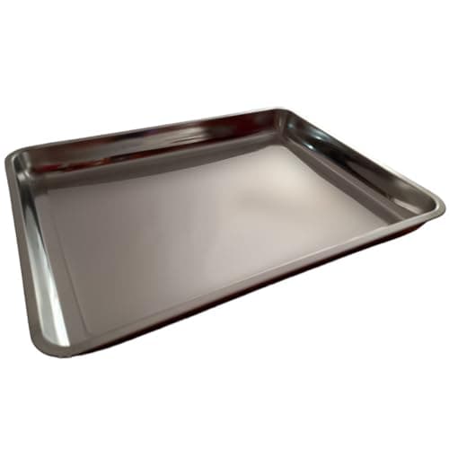Bandeja de Horno Profesional en Acero Inoxidable - Antiadherente y Resistente - Tamaño 45x35x4,8 cm - Ideal para Hornear y Servir