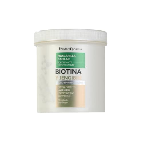 Thader Pharma Mascarilla capilar de Biotina y Jengibre que fortifica y revitaliza el cabello, 700 ml