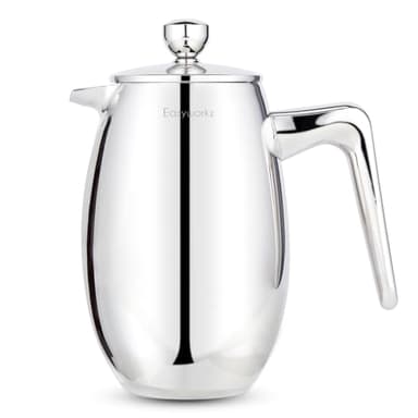 Easyworkz Nando French Press Cafetera de acero inoxidable con doble pared aislada, 350 ml