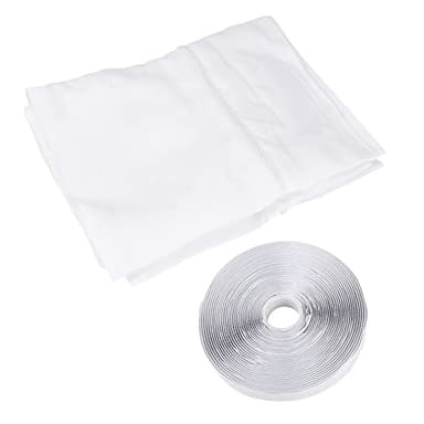 Wisboey AirLock Seal para Acondicionado, Placa Sellado de Tela Flexible de 400cm para Unidades de Acondicionado m¨®viles, de Ventana Cremallera y Adhesivo