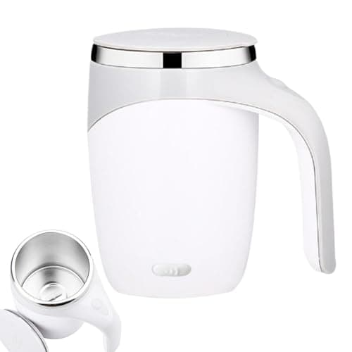 Demsyeq Taza de café con agitación magnética, taza de café eléctrica para mezclar, taza de café con agitación magnética, taza de viaje recargable para mezclar cacao y otras bebidas