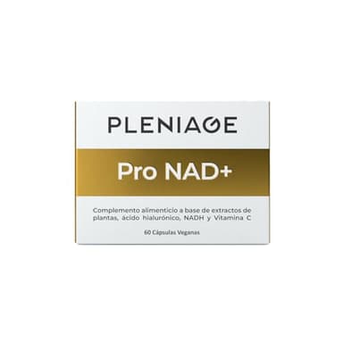 PLENIAGE® PRO NAD+ | Complejo Antiedad NAD Resveratrol + Quercetina + Berberina + Ácido Hialurónico + Vitamina C | Resveratrol con Antioxidante para Vitalidad Celular | 60 Cápsulas Suplementos NADH