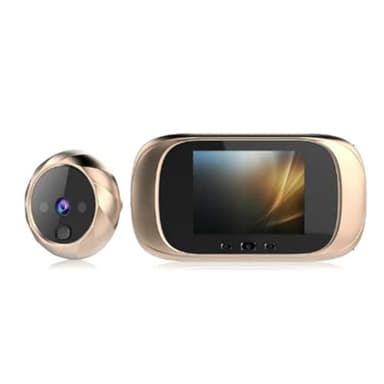 Osmond Timbre digital LCD de 2.8 pulgadas, visor de mirilla para puerta, cámara de monitoreo ocular de 90 grados, timbre de puerta con detección de movimiento, fácil de instalar