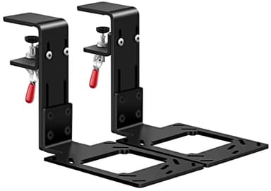 [Roscas Cortas se han corregido] Juego de 2 Soportes de Escritorio Hotas Mount para Logitech G X52/X52 Pro/X56/X56 Rhino/Thrustmaster T.16000M / VKB Gladiator con Todos los Pernos de instalación y
