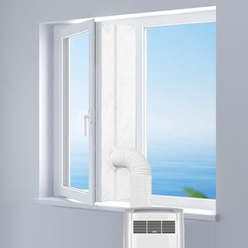 REDTRON 500CM Kit Ventana Aire Acondicionado, Sello de Ventana Universal de Aire Acondicionado Portátiles y Secadoras, Parada de Aire Caliente, Fácil Instalación Evita La Entrada de Mosquitos