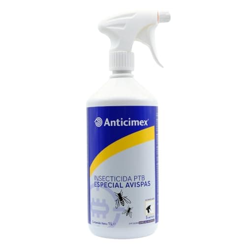 ANTICIMEX Spray Mata Avispas 1L | Insecticida Avispas para Exterior | Eliminar Nidos de Avispas | Difusor Especial de Largo Alcance 5m | Eficaz para Matar Avispas y Otros Insectos Voladores