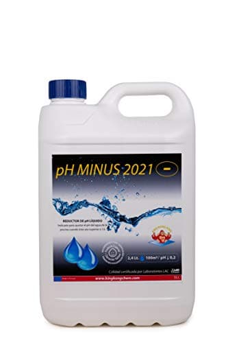 Minorador de pH para Piscinas Compatible Poliester/Liner y electrólisis - PH Minus 5 litros - Reduce el pH del Agua – Formato Líquido