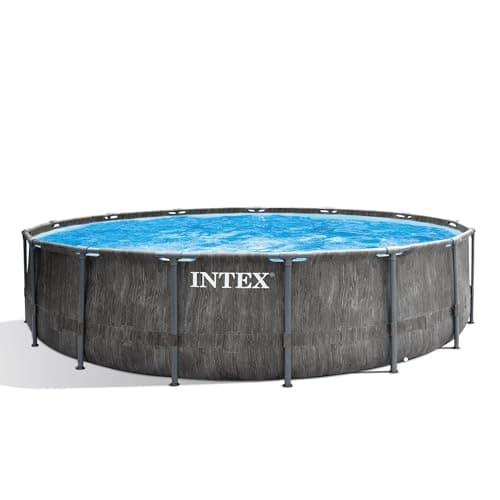 Intex 26742NP - Piscina Desmontable, 457x122 cm, con depuradora Cartucho, 3.785 litros/Hora, Filtro Cartucho Tipo A, Piscina Greywood Prism Frame, 16.805 litros, Piscina para 6 Personas
