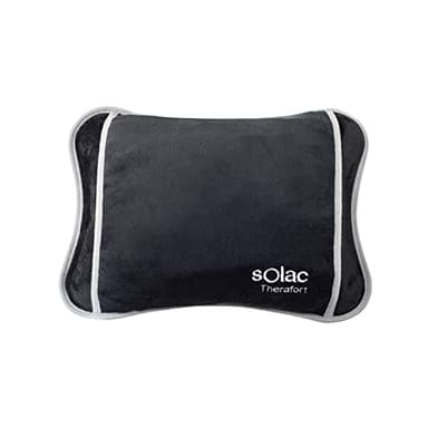 Solac CB8981 Caldea - Bolsa de agua térmica, 360 W, forma ergonómica, 120 minutos de autonomía, conector extraíble, tejido de tacto suave, tejido transpirable, uso universal, azul oscuro