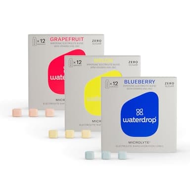 waterdrop® Set Microlyte | 5 Electrolitos, 9 Vitaminas + Zinc | Bebida Electrolítica sin Azúcar | 36 Porciones Polvo Con Electrolítos| Bebida Deportiva Vegana sin calorías hidratación rápida