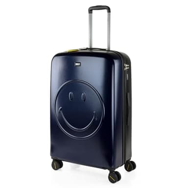 Smiley Originals - Maletas Grandes de Viaje: Maleta Grande 23 Kilos, Maleta Viaje Grande, Maleta De Viaje para Todas Tus Aventuras. Material ABS Resistente y Ligera, Azul-Negro