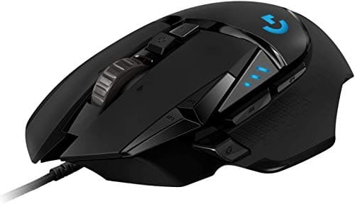 Logitech G502 HERO Ratón Gaming con Cable Alto Rendimiento, Captor HERO 25K, 25,600 DPI, RGB, Peso Personalizable, 11 Botones Programables, Memoria Integrada, PC/Mac - Negro
