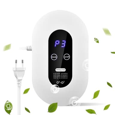 Generador de Ozono Purificador de Aire Portátil,Purificador Aire con Filtro de Alta Eficiencia,Purificador de Ozono para Limpiar Frutas, Verduras y Carnes, Eliminar Olores