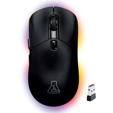 The G-Lab – Kult Titanium - Raton Inalambrico Gaming Recargable - Ratón Bluetooth / 2.4GHz/ Cable Triple Modo, 100h Autonomía, RGB, 12 000 dpi - Raton Gaming 100% Personalizable PC/PS4/PS5 – New