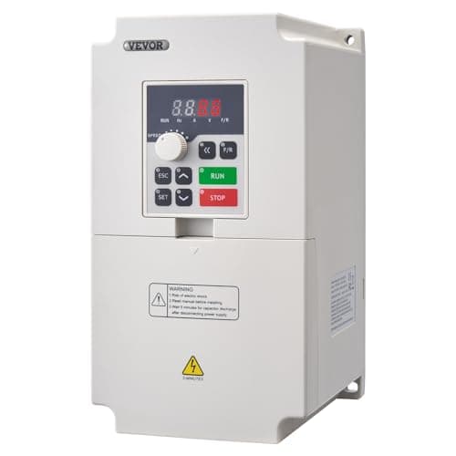 VEVOR Inversor de Frecuencia Variador de Frecuencia de 4 kW 18 A Entrada Monofásica o Trifásica de 50/60 Hz a Salida Trifásica de 0-2000 Hz VFD para Control de Velocidad del Motor del Husillo CNC