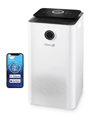 Clean Air Optima CA-704 Smart con control de aplicación - Deshumidificador y purificador de aire, capacidad de deshumidificación hasta 10 litros/día, tecnología de filtro de 5 veces con filtro HEPA,