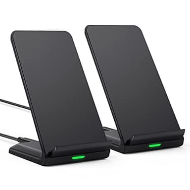 2Pack Cargador Inalámbrico Rápido,15W Certificación Qi Wireless Charger Indicador Adaptativo Inteligente Estación Stand para iPhone 15 14 13 12 11 Pro MAX Samsung Galaxy Google Xiaomi etc