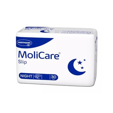 MoliCare Slip Night: bragas de incontinencia para mujeres y hombres, para incontinencia urinaria grave y fecal, talla M (80-120), 30 unidades