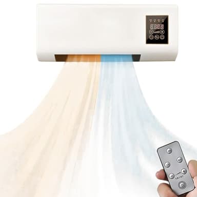 Mini aire acondicionado de 2000 W con función de calefacción, unidad de CA montada en la pared para el hogar, oficina, dormitorio, sala de estar, control remoto incluido