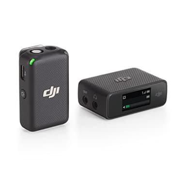 DJI Mic (1 transmisor + 1 receptor), micrófono inalámbrico lavalier, alcance 250 m, compacto y ultraligero, 14 horas de grabación, micrófono inalámbrico para PC, iPhone, cámaras, YouTube, vlogs