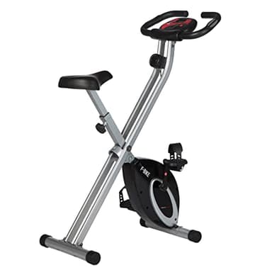 Ultrasport F-Bike Bicicleta Estática Plegable hasta 130 KG, Extra Silencioso con Sillín de Confort Ajustable I Bici Estática Plegable Indoor, Bicicletas Estáticas (Negro-Plata)