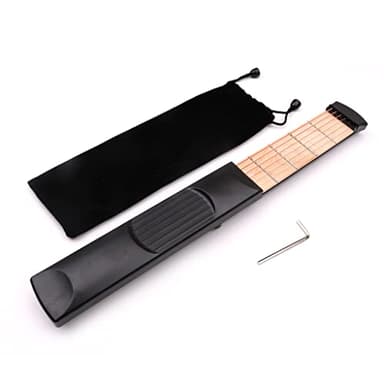 WANGCL Herramienta de práctica de guitarra portátil de bolsillo izquierdo de 6 trastes, herramienta de práctica de guitarra, entrenador de acordes para principiantes, entrenamiento de práctica de
