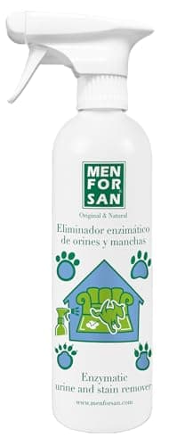 MENFORSAN Eliminador Enzimático de Orines para Mascotas | Elimina Manchas Recientes | Descompone Residuos Orgánicos | Sin fragancia | Incoloro | 500 ml