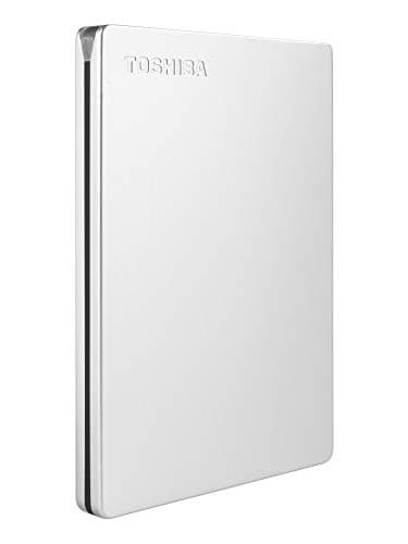 Toshiba 2TB Canvio Slim - Disco Duro Externo Portátil, Disco Duro Compatible con Windows y Mac, Tecnología USB 3.2. Tecnología Gen 1, Acabado en Aluminio, Plata (HDTD310XS3DA)