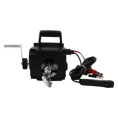 Cabrestante eléctrico portátil, 12 V, para remolque, cabrestante eléctrico, cable sintético con gancho hasta 2000 lbs