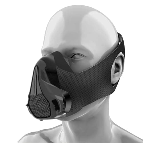 Máscara Deportiva Ajustable, Máscara para Correr, Máscara de Entrenamiento de Barrera de oxígeno,Niveles de respiración Máscara de Entrenamiento con Resistencia al Aire para Fitness, Ejercicio
