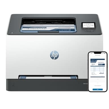 HP Color LaserJet Pro 3202dw 499R0F, Impresora Laser A4 a doble cara automática (25 ppm, Wi-Fi de banda dual, Wi-Fi Direct, USB 2.0, Procesador 1,2 GHz, Memoria 256MB, HP Smart App) Blanca y Azul
