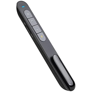 Puntero Presentaciones con Hipervínculo y Volumen, 2,4 GHz Presentador Inalambrico Pasador Diapositivas Mando Distancia Powerpoint Remote Presenter para Computadora PPT Windows Linux Vista