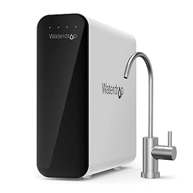 Waterdrop TSU 0,01 μm Sistema de Filtro de Agua Debajo del Fregadero de Ultrafiltración, Alta Capacidad de 3 Etapas, Panel Inteligente, Sin Aguas Residuales, Reducir PFAS, PFOA/PFOS