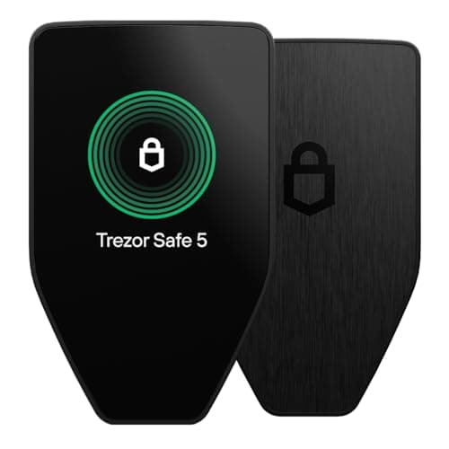 Trezor Safe 5 - Monedero Físico de Criptomonedas con Elemento Seguro&Frase de Contraseña, Táctil LCD en Color, Haptic Feedback, Seguridad de Bitcoin, Admite Miles de Monedas&Fichas (Black Graphite)
