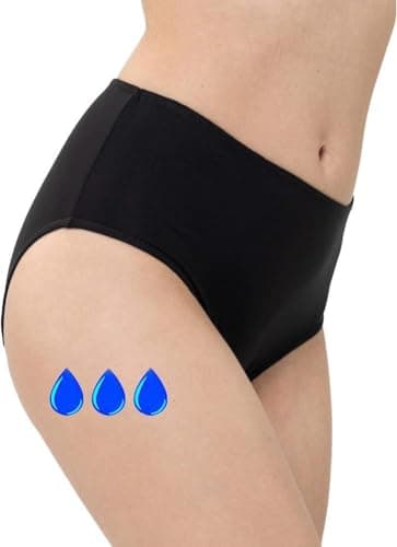 SliPss - Braga para la Incontinencia Urinaria - Talla XXL - Color Negro - Cintura Alta - Absorción Ligera hasta 200 ml - Igual a 2-3 Compresas Desechables - Lavable y Reutilizable - Discreta - 1 Ud.