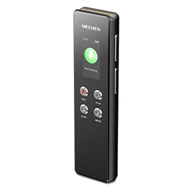 MECHEN Grabadora de Voz Digital de 128 GB, grabación con un Solo Toque, Control por Voz, grabadora de Voz portátil de 1536 kbps con micrófono, USB C, para entrevistas/Clases/reuniones (V01)