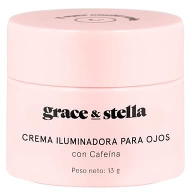 Grace & Stella Crema para el Contorno de Ojos - Mejor Antiojeras para Mujer y Hombre con Cafeína - Reduce Bolsas, Arrugas e Ilumina - Vegana y Hecha en EE.UU. [13 g]