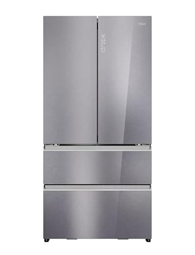 Haier FD 90 Series 7 HFR79F19EFGK - Frigorífico Combi, Cajones Direct Access, Motor Inverter, Fabricador Hielo, My Zone, Humidity Zone, Total No Frost, AnxAl 90x190cm, 703L, Daylight, Glass Inox Look