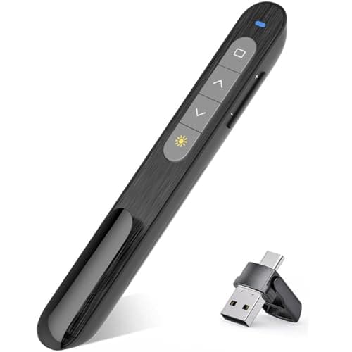 2-in-1 USB Type C Pasador Diapositivas Mando Ordenador Powerpoint